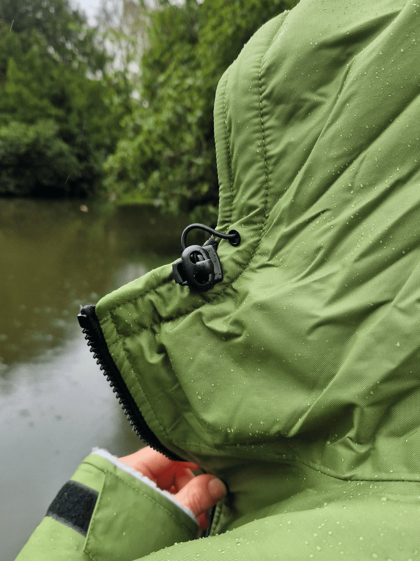 Natural Moose Eco - long sleeve changing robe - moss green/slate grey