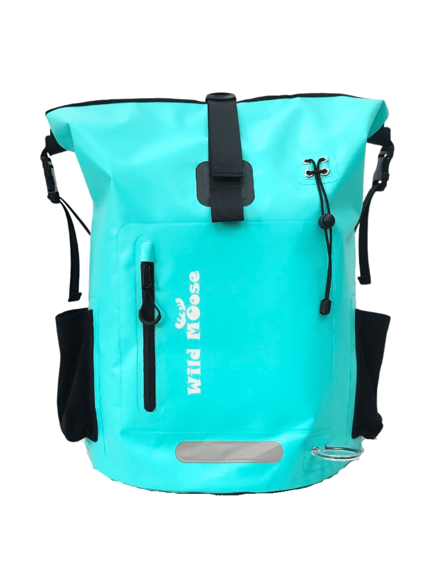 mint green coloured waterproof bag against a white background