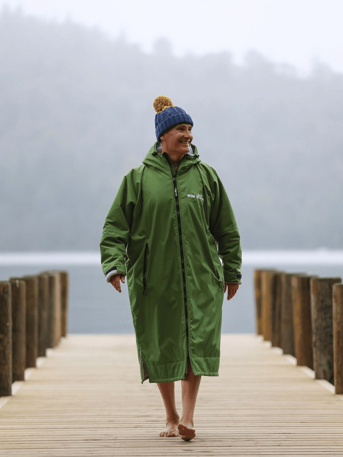 Moss Green / Slate Grey Changing Robe