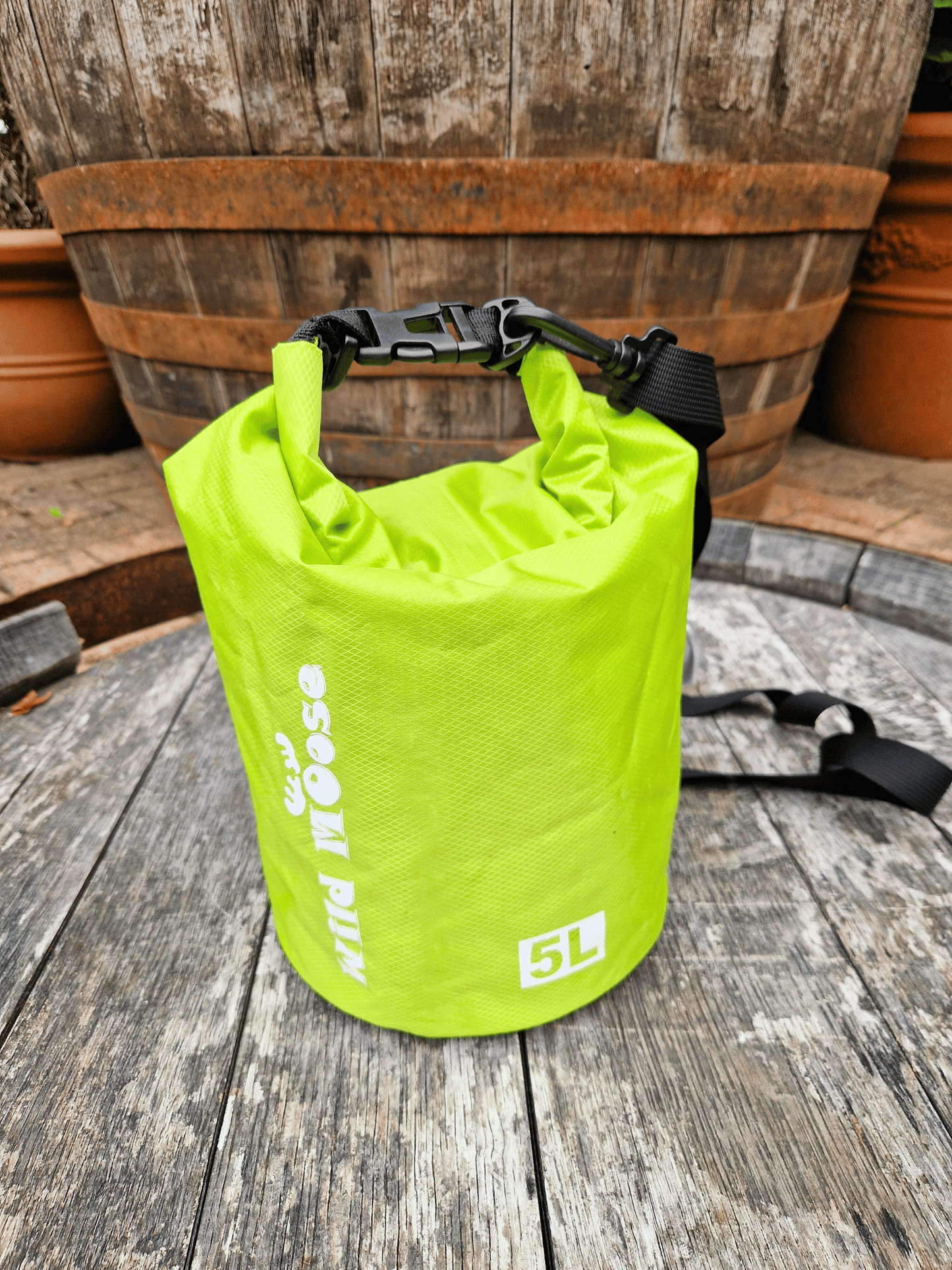 neon green 5L roll top dry bag