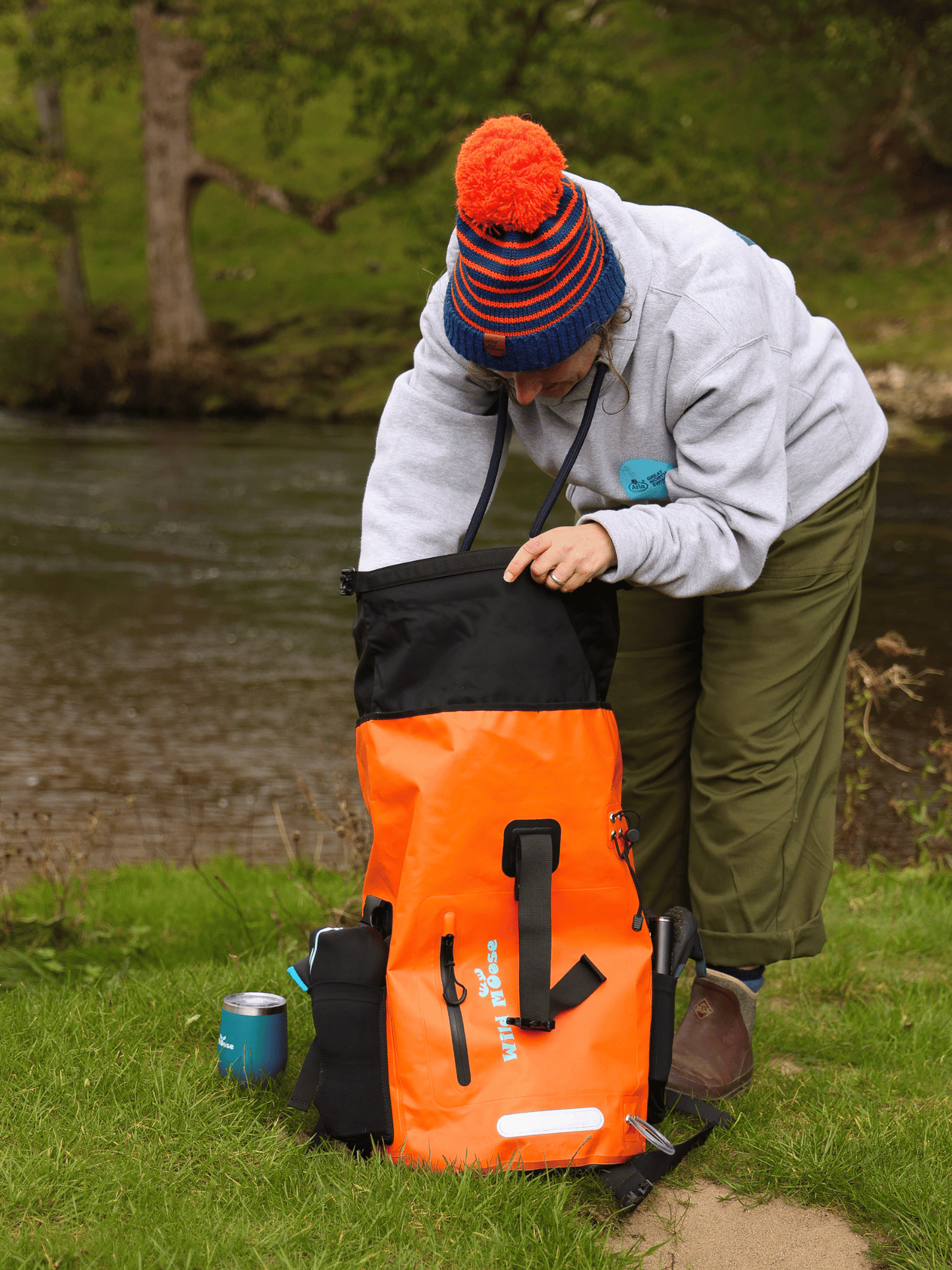 Caribou waterproof backpack 45L - flame orange