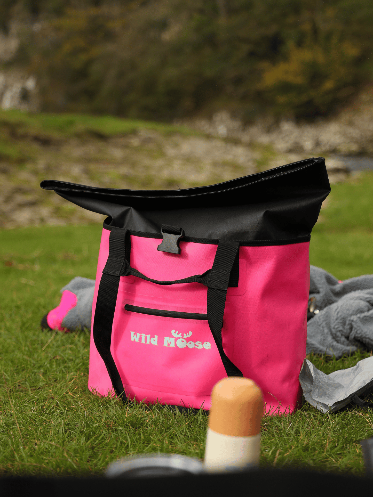 Caribou tote bag - flamingo pink