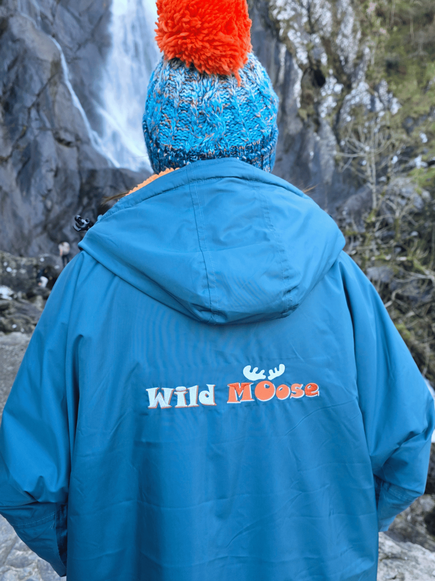 Steel Blue / Vibrant Orange Changing Robe