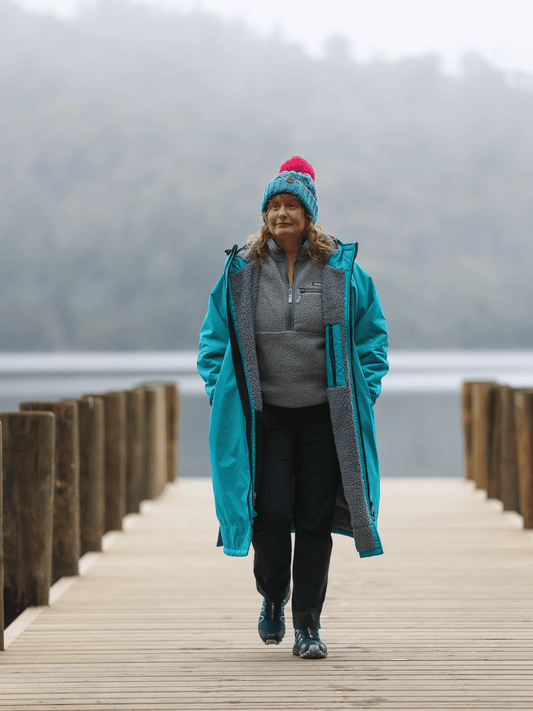 Teal / Pale Grey Changing Robe