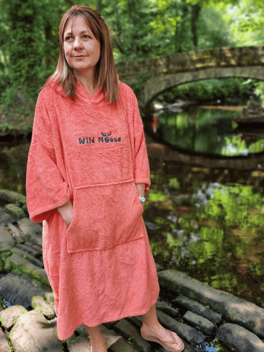 Silly Salmon - bamboo/cotton poncho towel