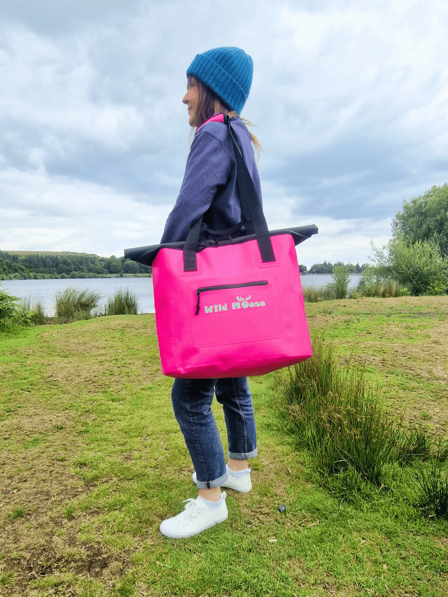 Caribou tote bag - flamingo pink