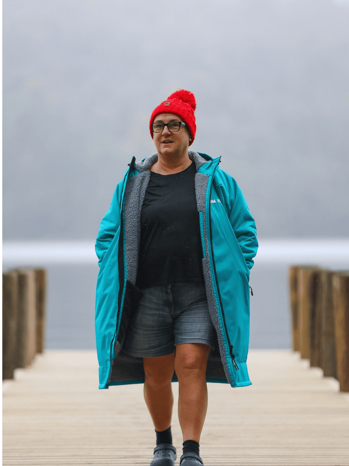 Teal / Pale Grey Changing Robe