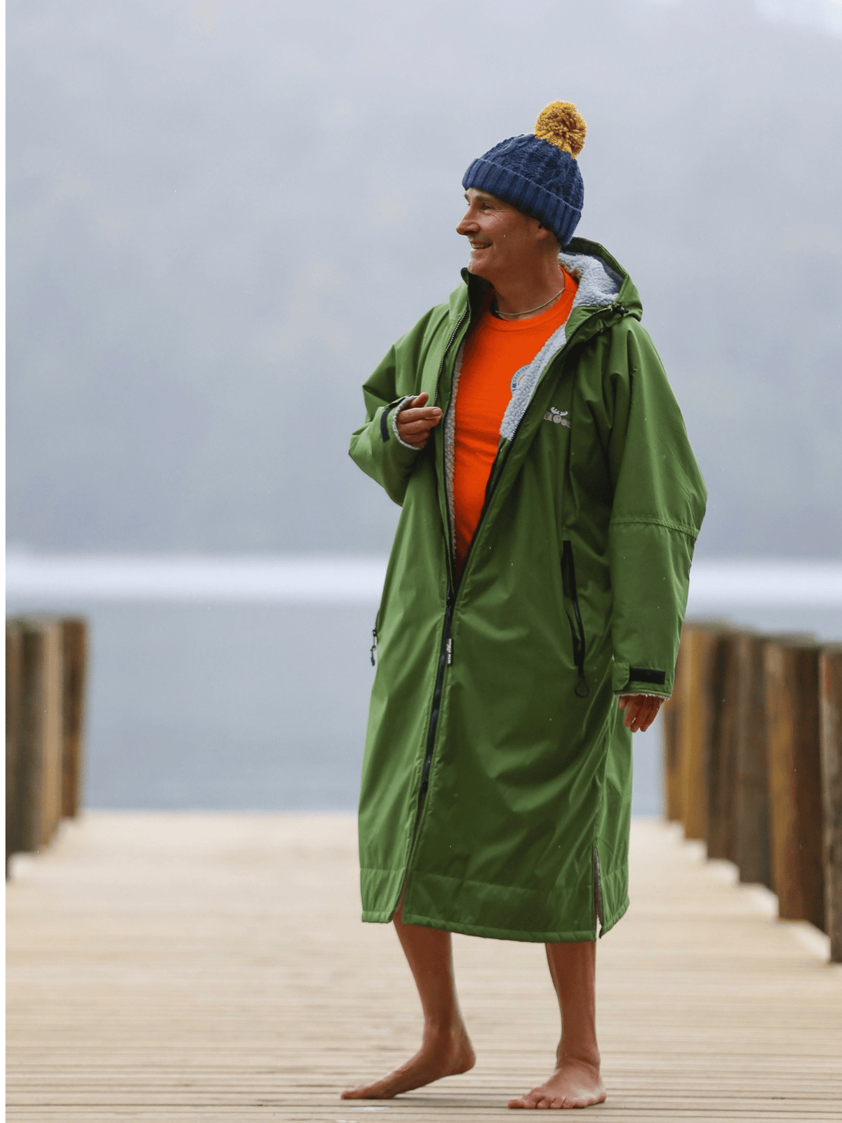 Moss Green / Slate Grey Changing Robe