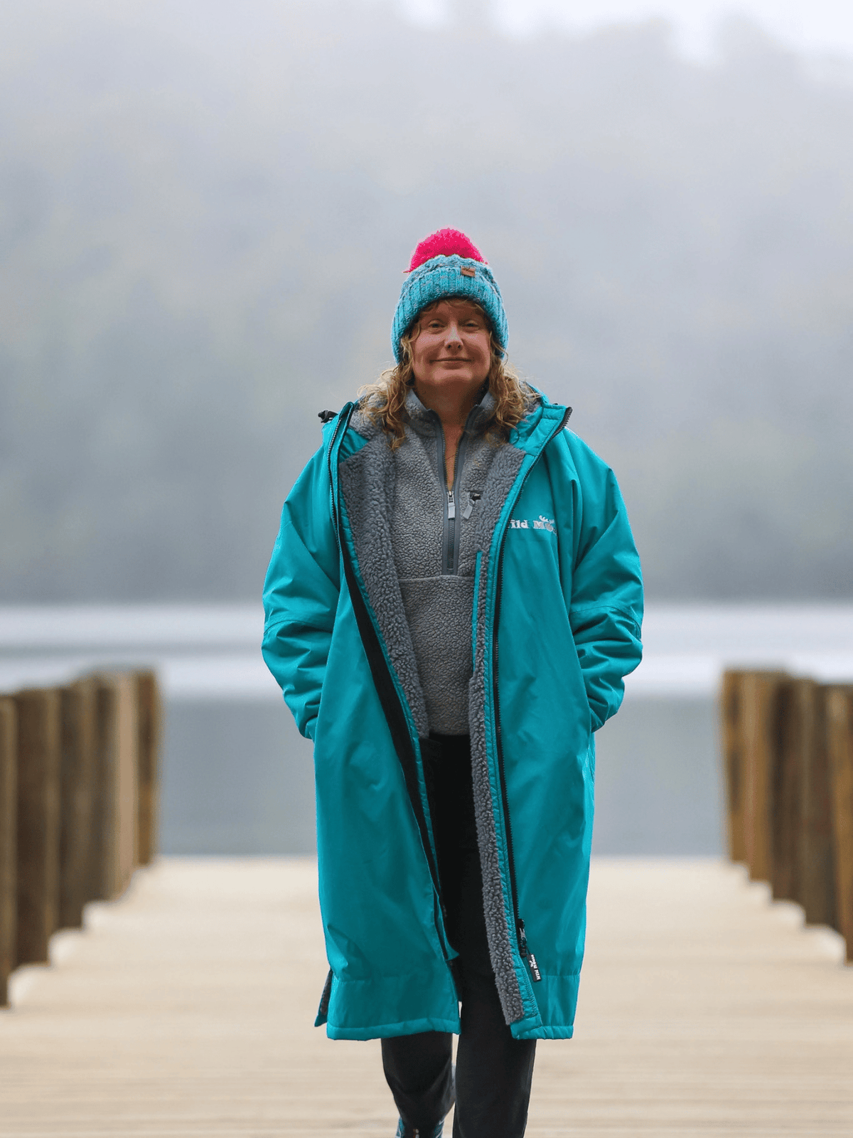 Teal / Pale Grey Changing Robe