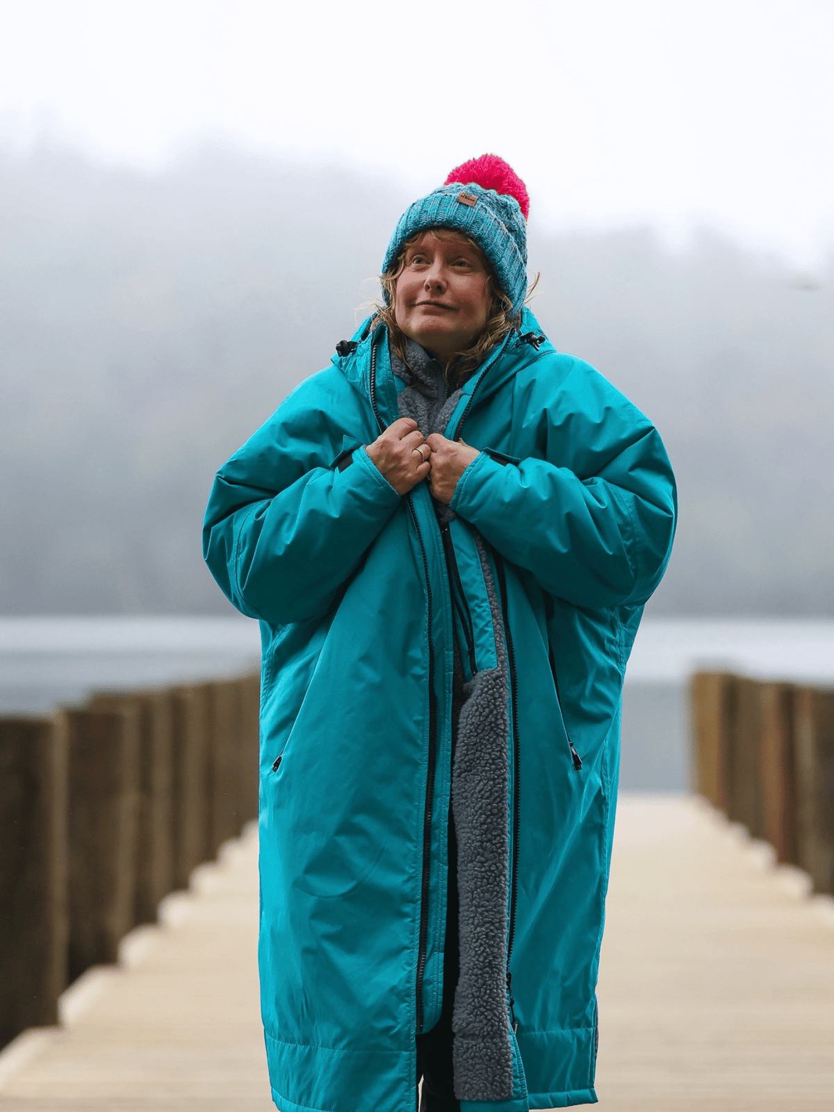 Teal / Pale Grey Changing Robe
