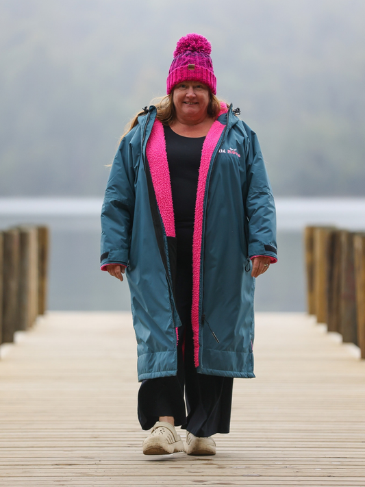 Steel Blue / Hot Pink Changing Robe
