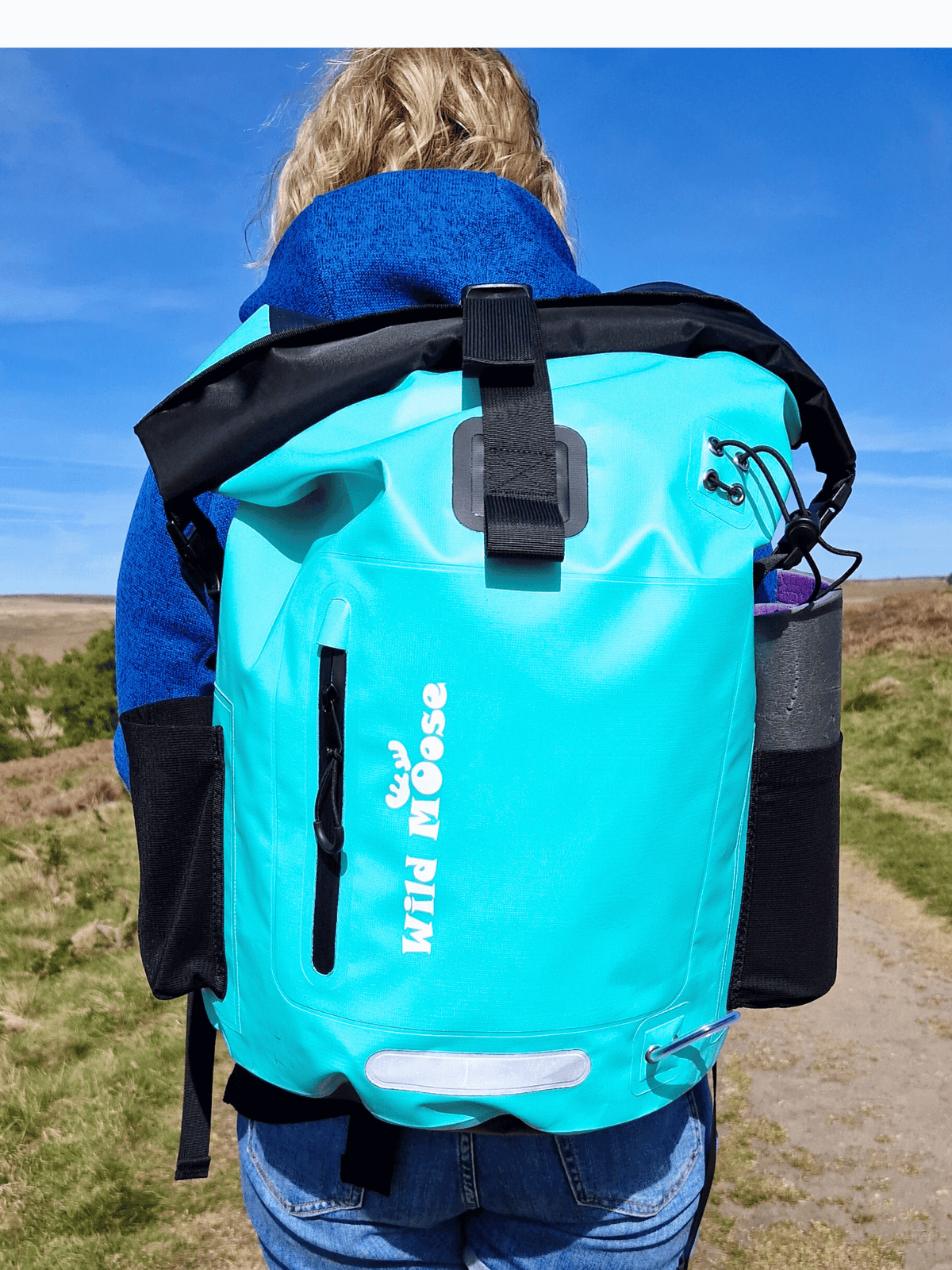 Blue Waterproof Backpack Blue Waterproof Backpack | Roll Top & Roomy - Wild Moose