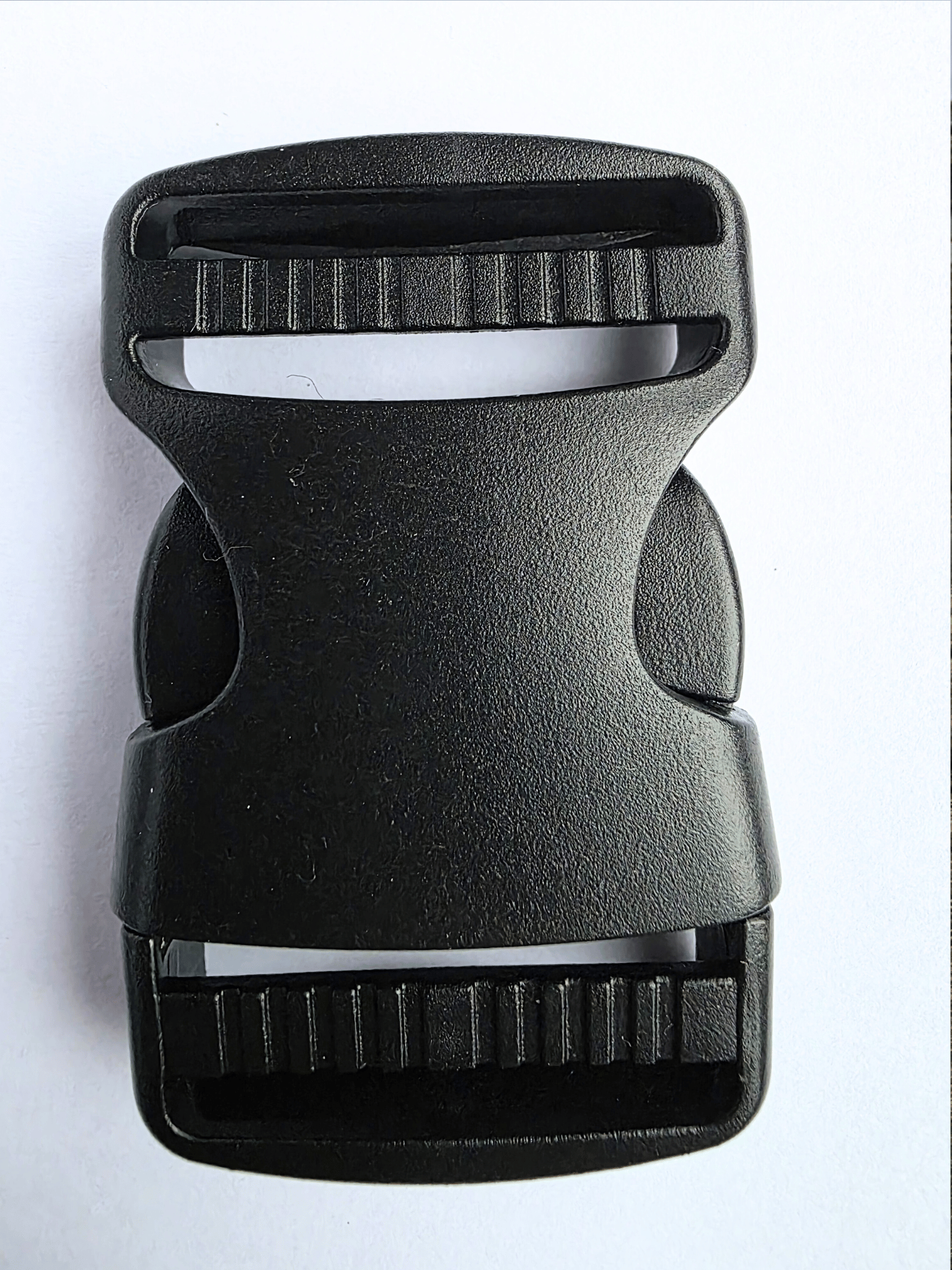 Black, plastic side release buckle 
