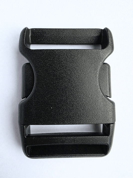 Black, plastic side release buckle 