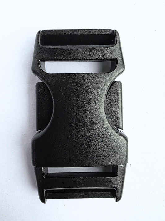 Black, plastic side release buckle 